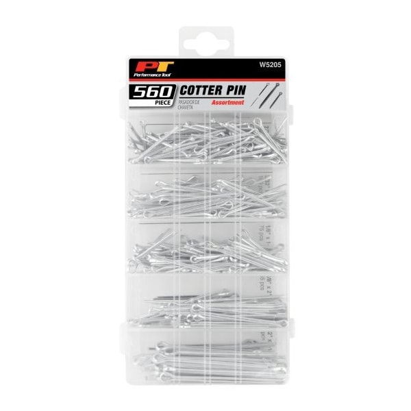 560-Pc Cotter Pin Assortment Hdwr Kit-Cotter,W5205